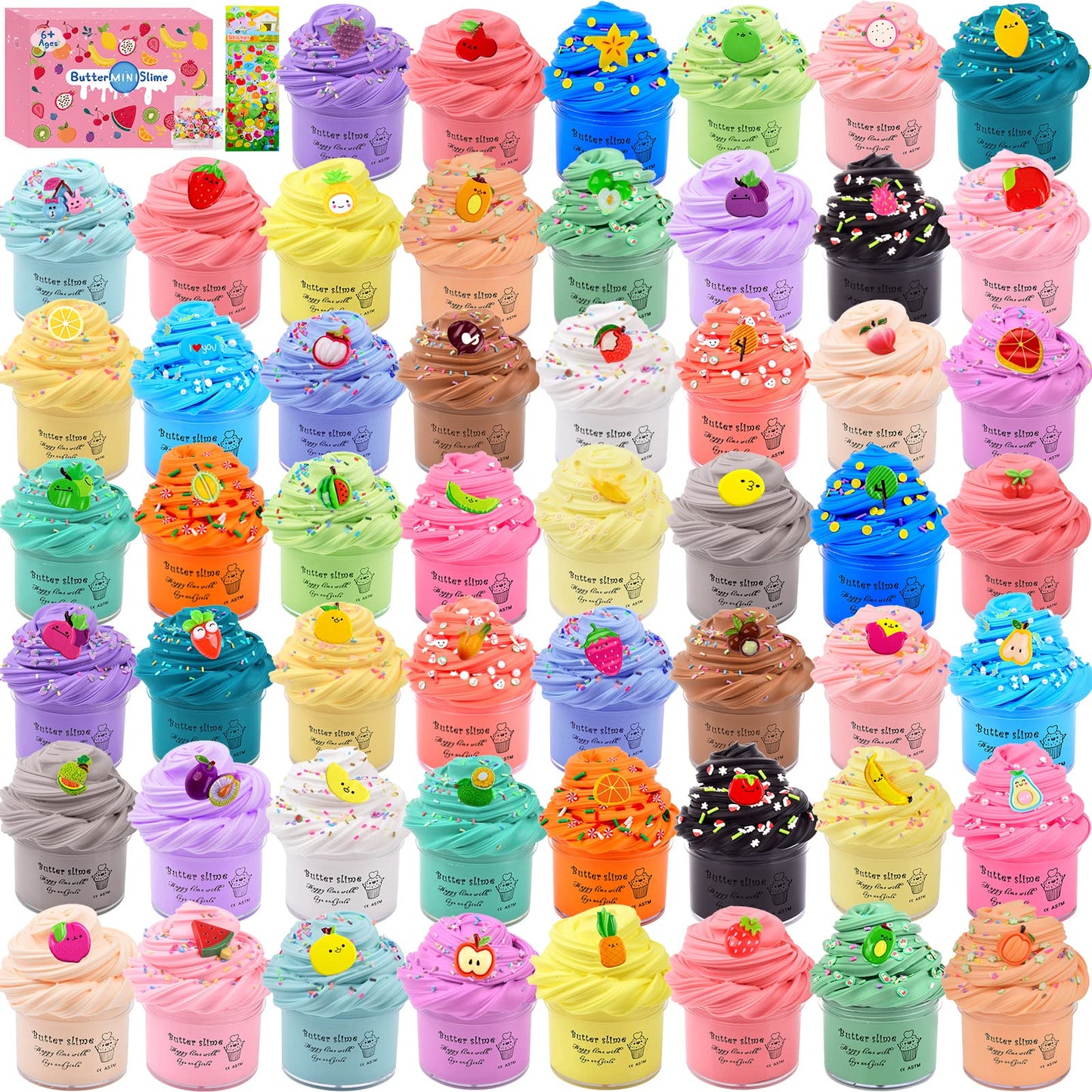 DUJUANHUA 54 Pack Mini Butter Slime Kit – Scented, Soft & Non-Sticky for Kids