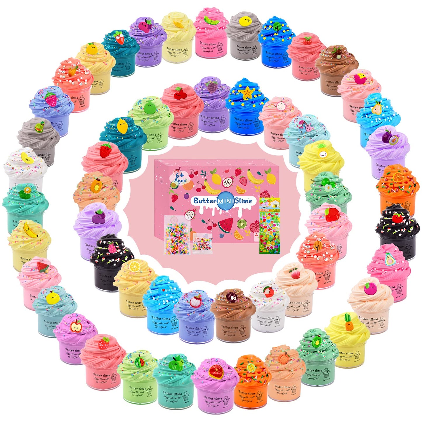DUJUANHUA 54 Pack Mini Butter Slime Kit – Scented, Soft & Non-Sticky for Kids