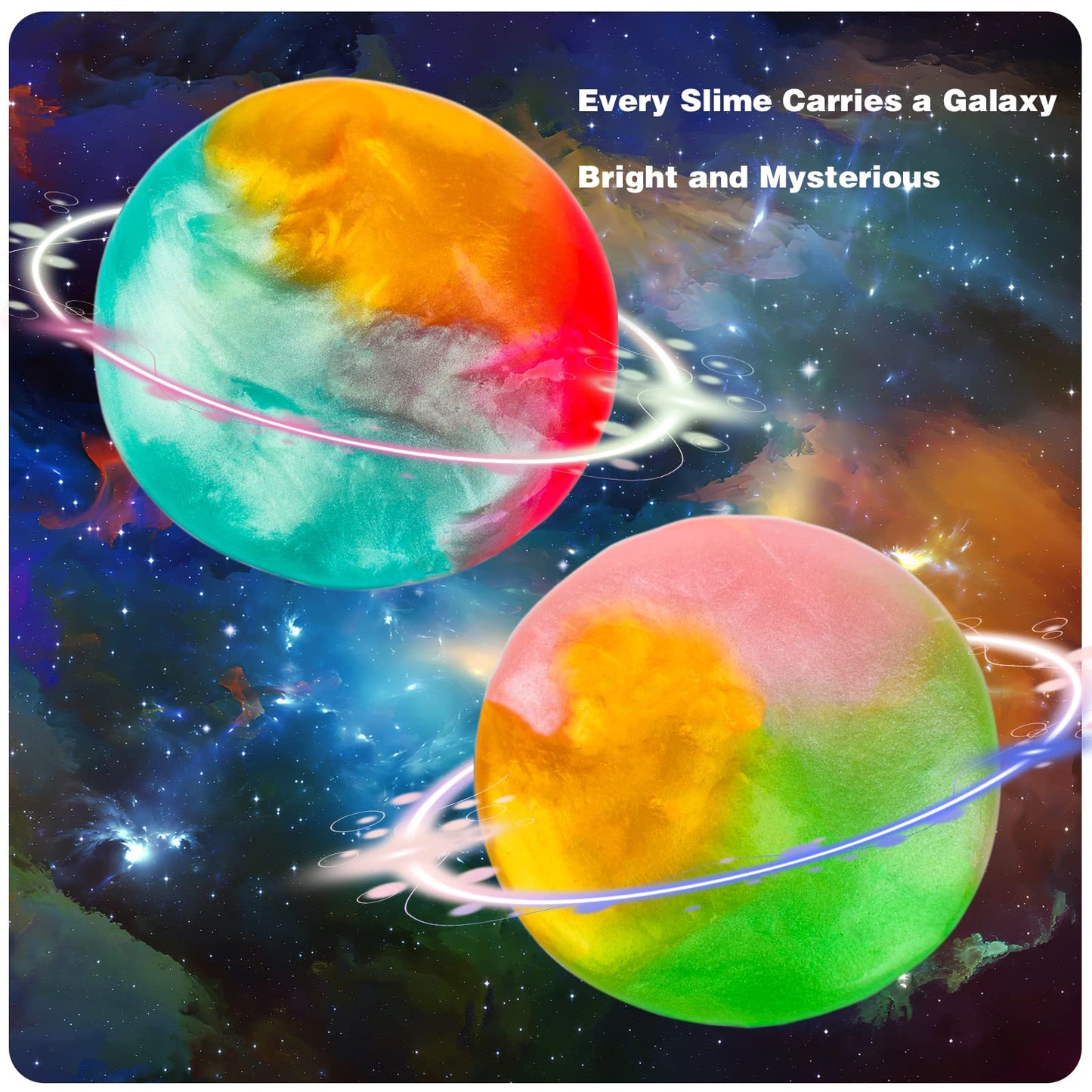 DUJUANHUA 68-Pack Galaxy Slime Kit — Bulk Party Favors & Classroom Prizes