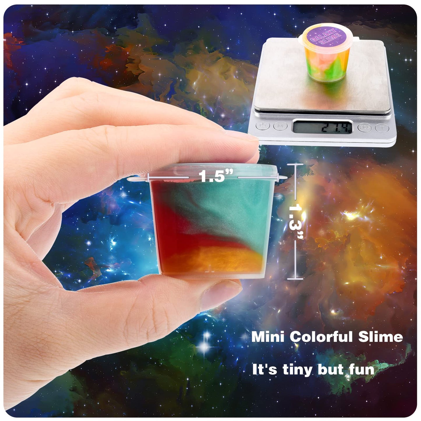DUJUANHUA 68-Pack Galaxy Slime Kit — Bulk Party Favors & Classroom Prizes