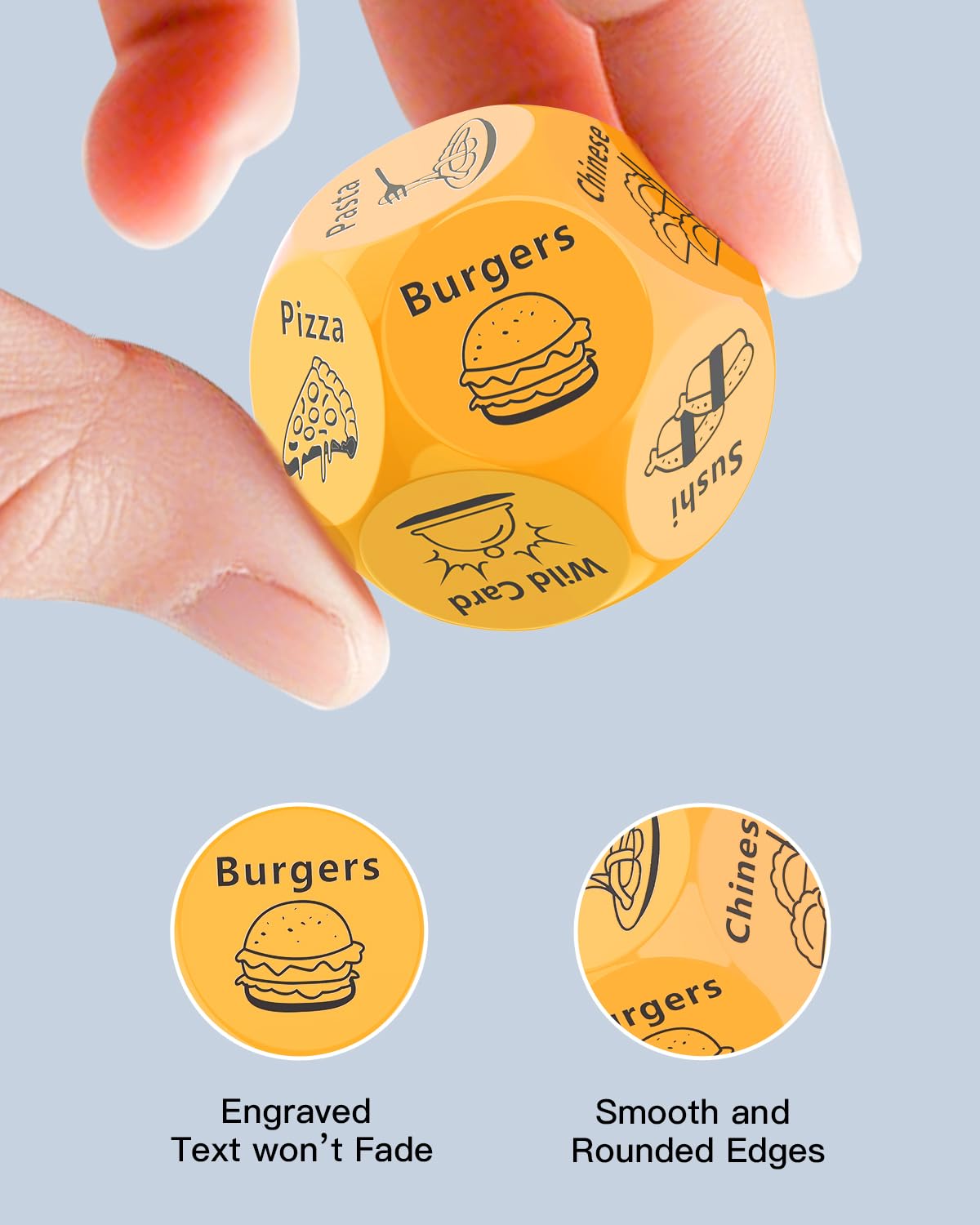 Dumsud Date Night Dice — Valentines Gifts for Couples & Food Decision Game