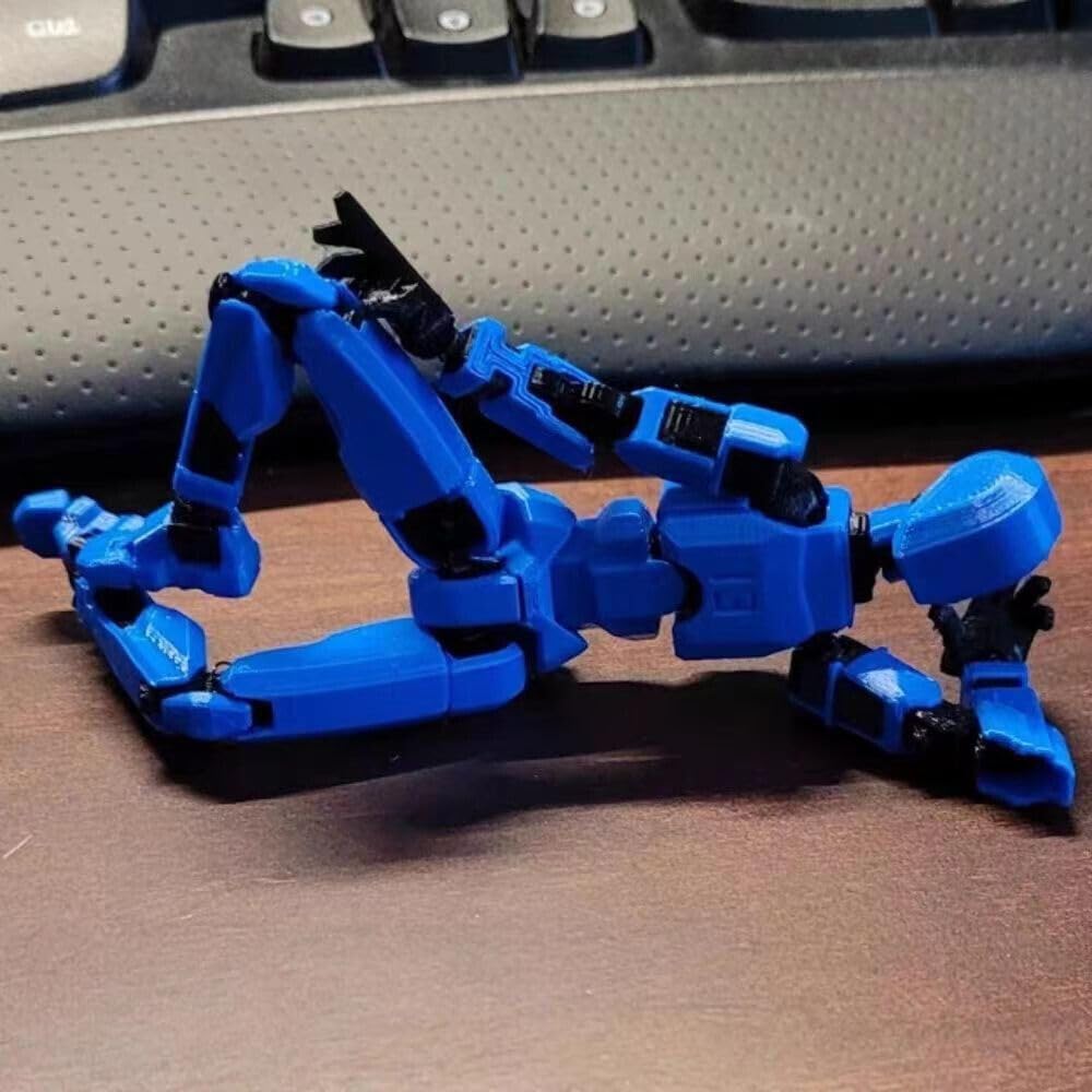 Dumwick Titan13 Action Figure - 3D Printed, Multi-Jointed Robot with Accessories