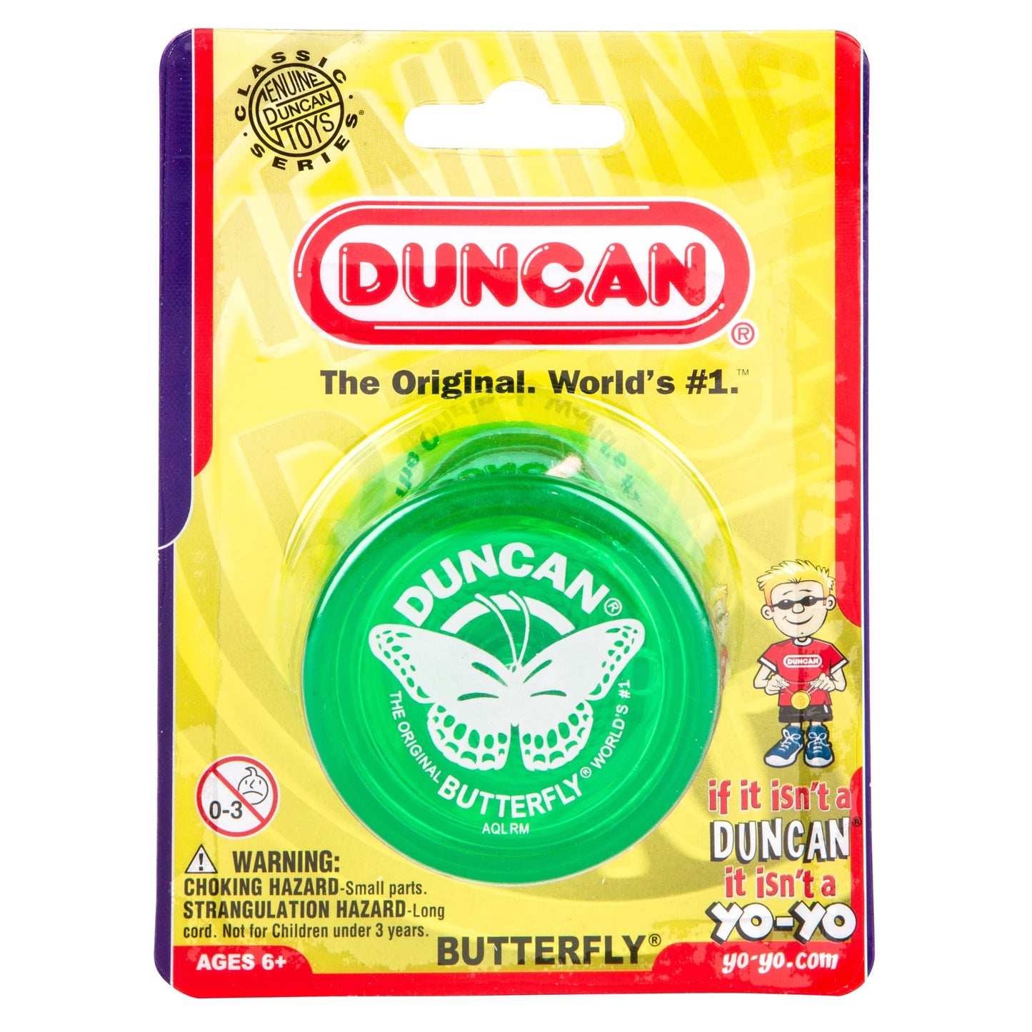 Duncan Butterfly Yo-Yo – Beginner Friendly, Wide Design, Steel Axle (Green)