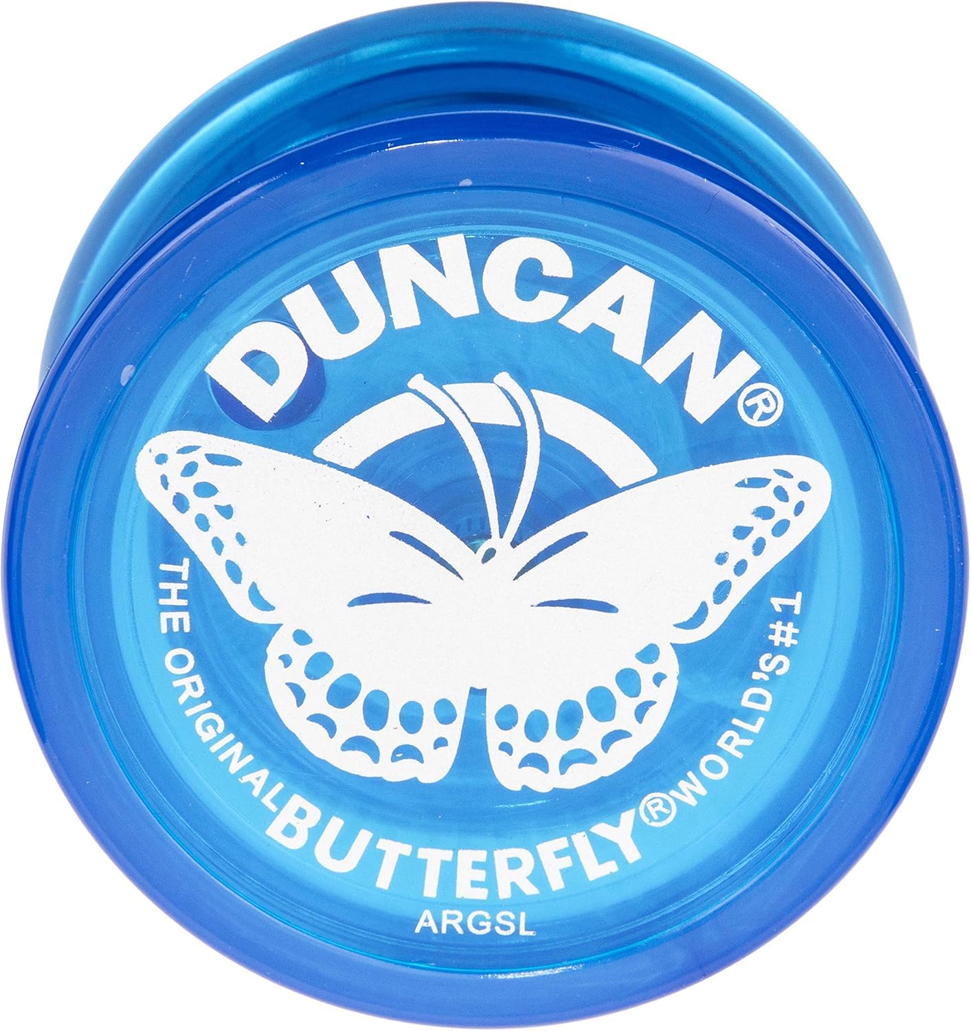 Duncan Butterfly Yo-Yo – Beginner-Friendly Steel Axle, Blue Plastic Body