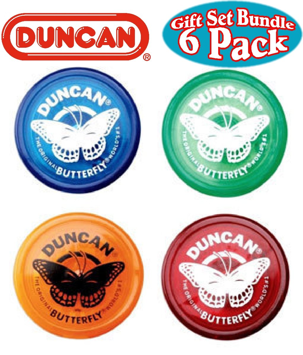 Duncan Butterfly Yo-Yo Gift Set Bundle - 6 Pack (Assorted Colors)