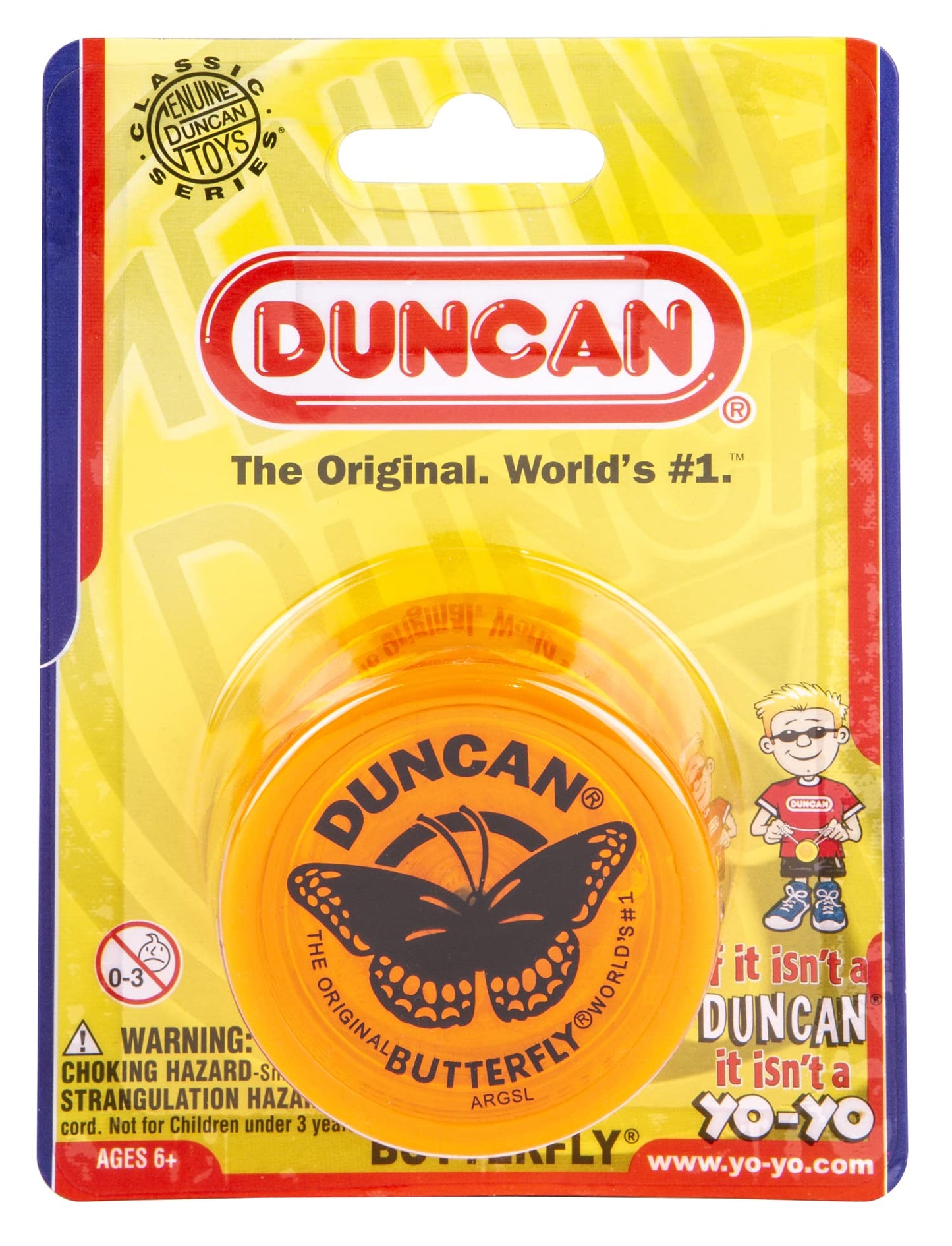 Duncan Butterfly Yo-Yo (Orange) – Beginner-Friendly, Steel Axle, Durable Plastic