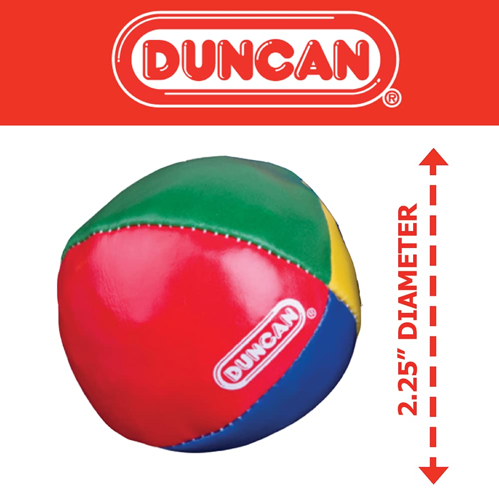 Duncan Juggling Balls Pack of 3 – Multicolor Vinyl, 4-Panel No-Bounce Design