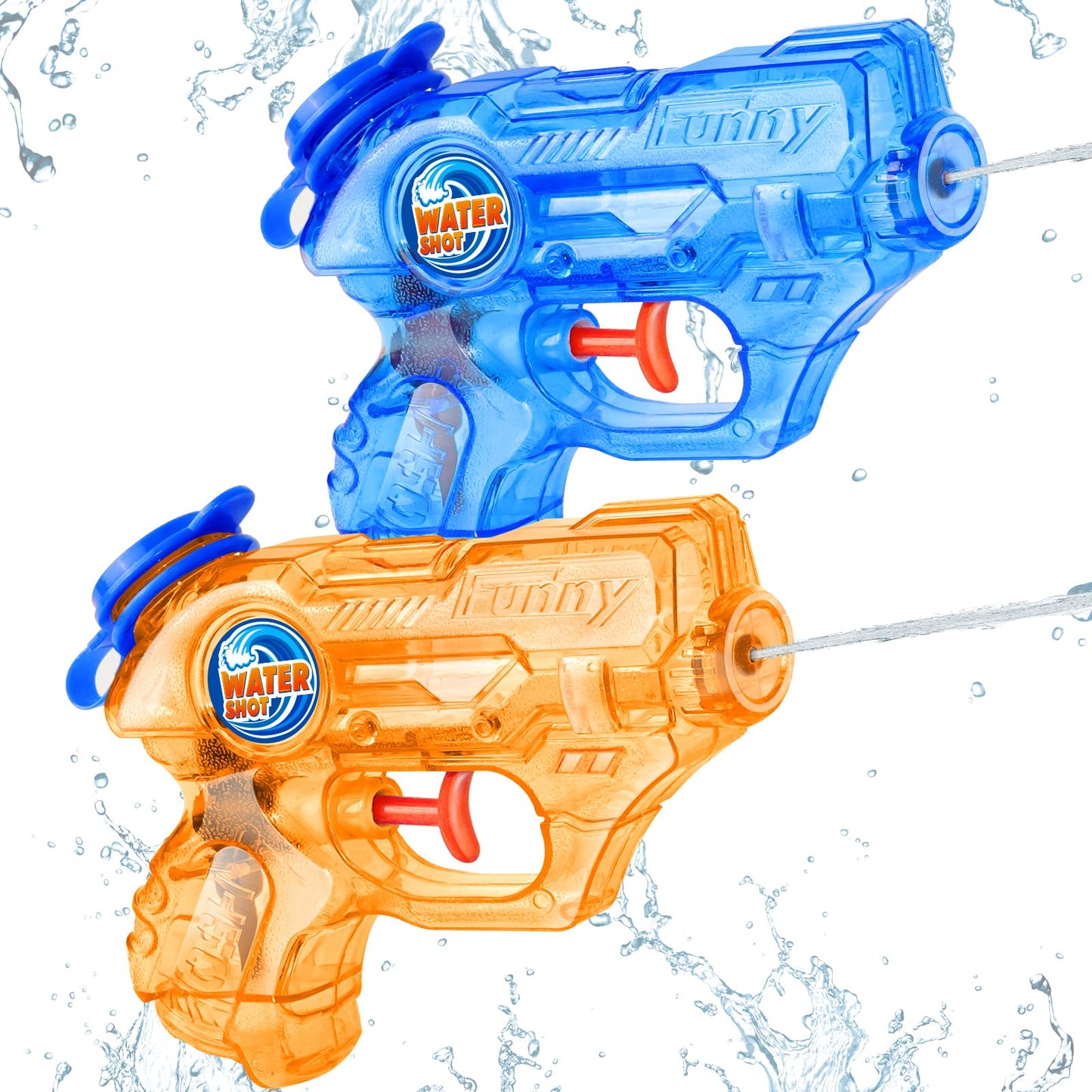 DUNEMEI Mini Water Guns – 2 Pack for Kids | Easy Trigger, Quick Fill, No Batteries