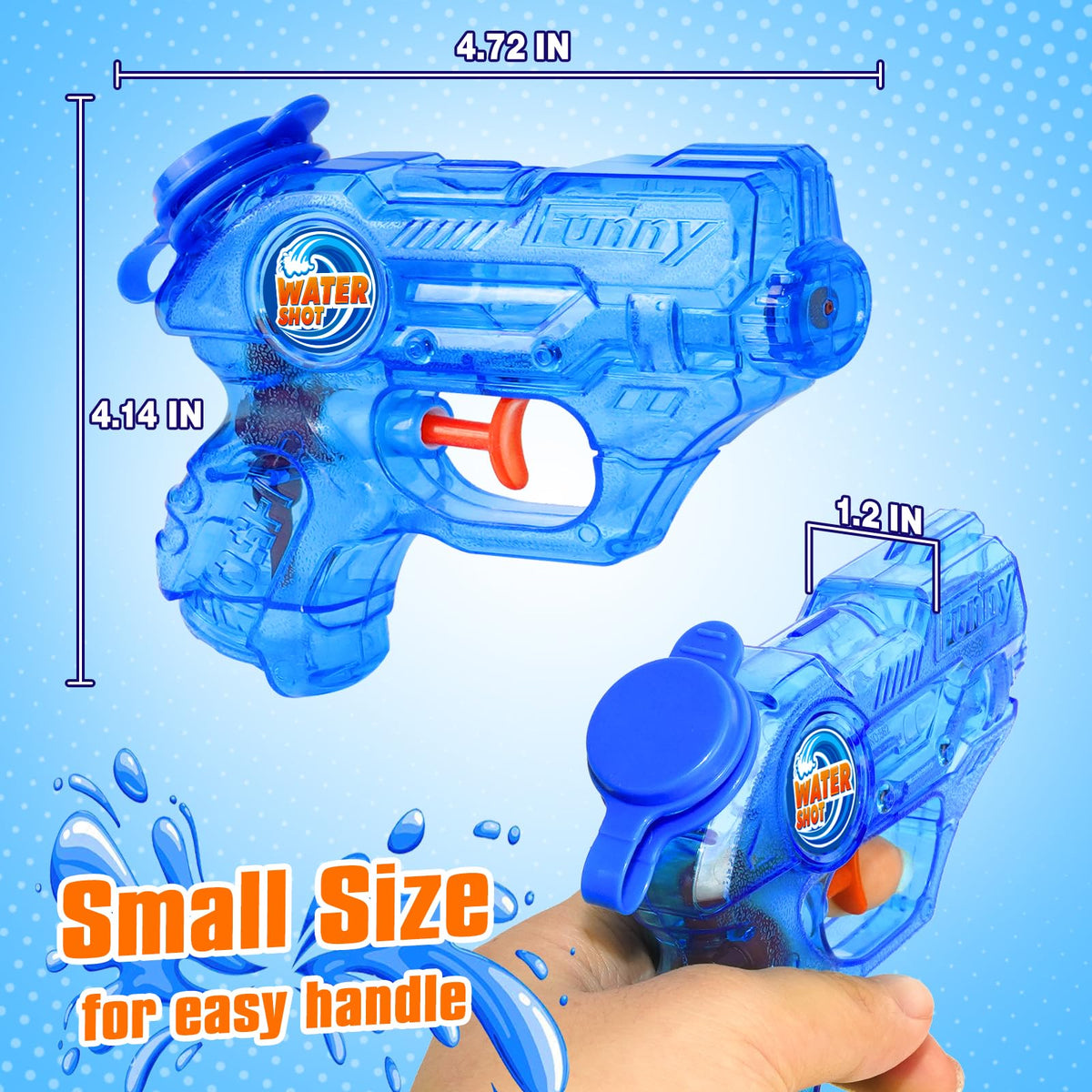 DUNEMEI Mini Water Guns — 8-Pack Kid-Friendly Water Blasters for Summer Fun