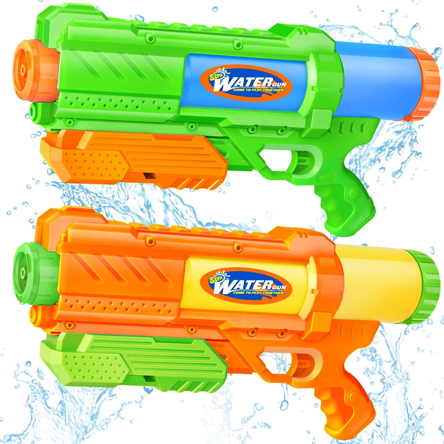 DUNEMEI 2-Pack Super Water Gun 1200cc – Long-Range Squirt Blasters for Kids & Adults