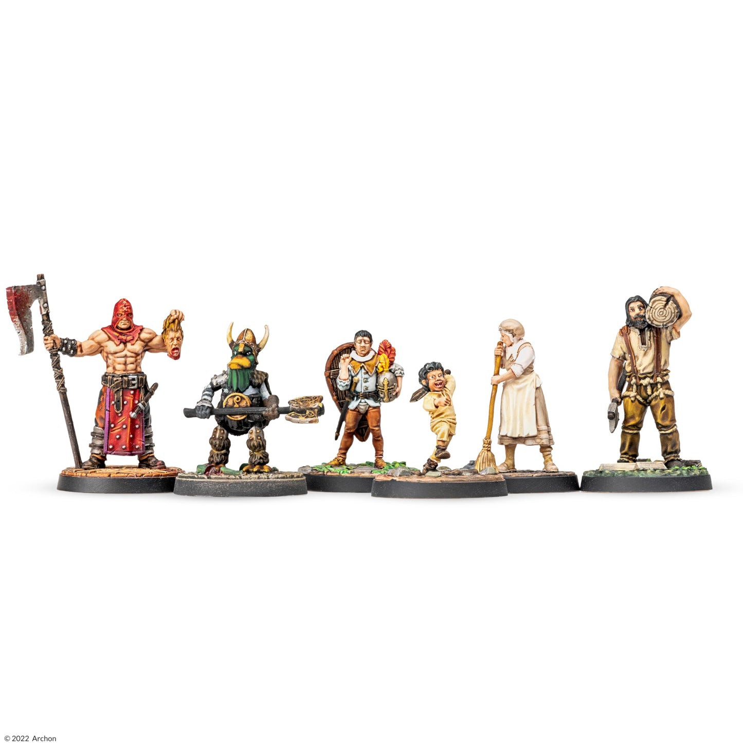 Dungeons & Lasers NPC DND Miniatures Pack — 68 Figures, 28mm, Scenic Bases