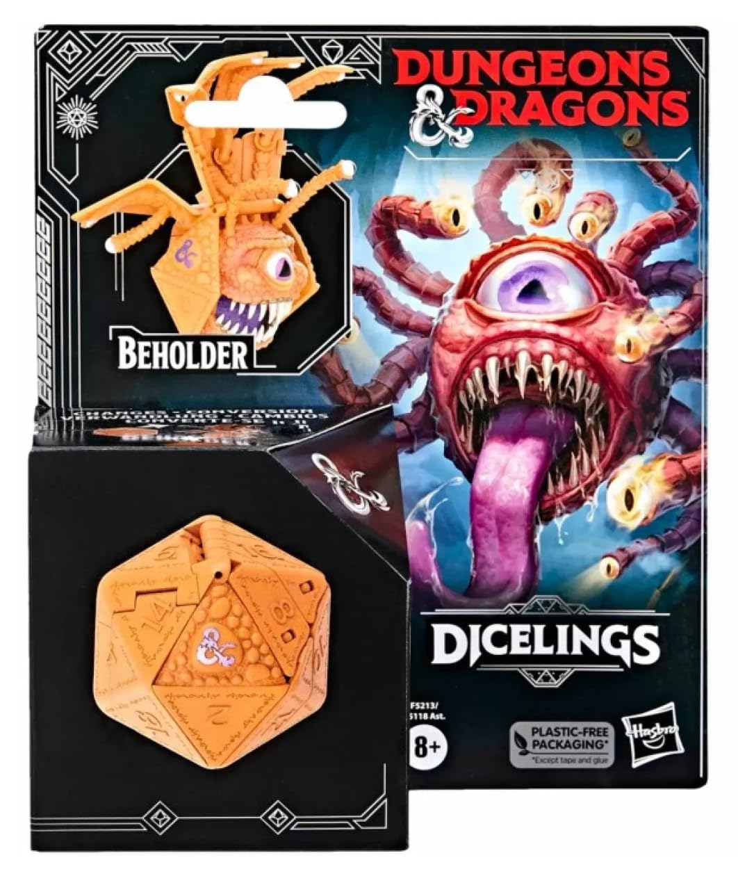 Dungeons & Dragons Dicelings Beholder – Giant d20 Transforming Monster Figure | Collectible D&D Dice (F5213)