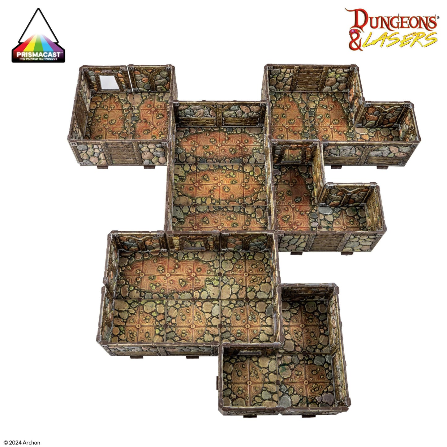 Dungeons & Lasers Abandoned Mines Pre-painted Terrain Set – 5E DND, 28-32mm Miniatures