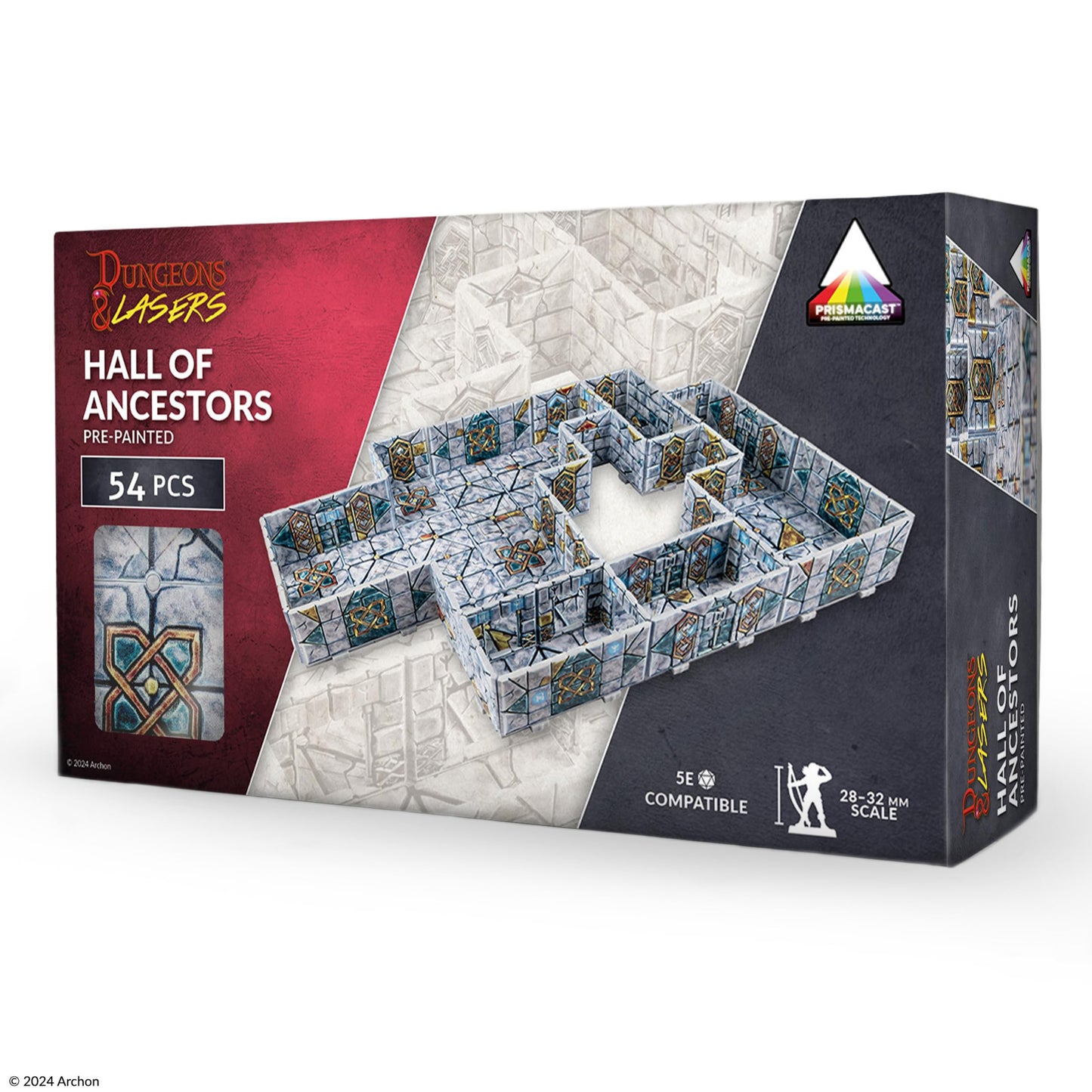 Dungeons & Lasers Halls of Ancestors Abandoned Mines Terrain Set — Prepainted, 28–32mm, 5E-Ready