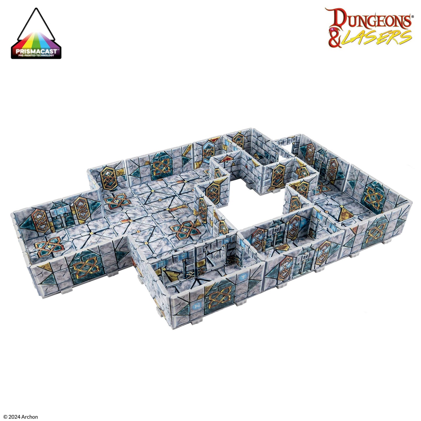 Dungeons & Lasers Halls of Ancestors Abandoned Mines Terrain Set — Prepainted, 28–32mm, 5E-Ready
