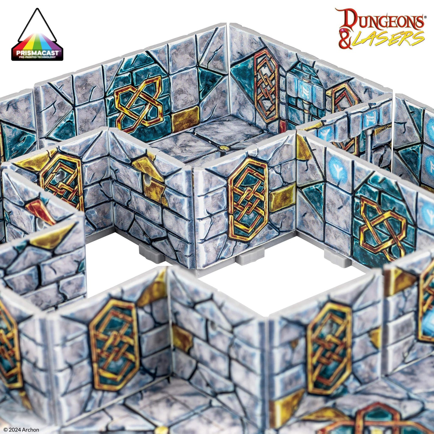 Dungeons & Lasers Halls of Ancestors Abandoned Mines Terrain Set — Prepainted, 28–32mm, 5E-Ready