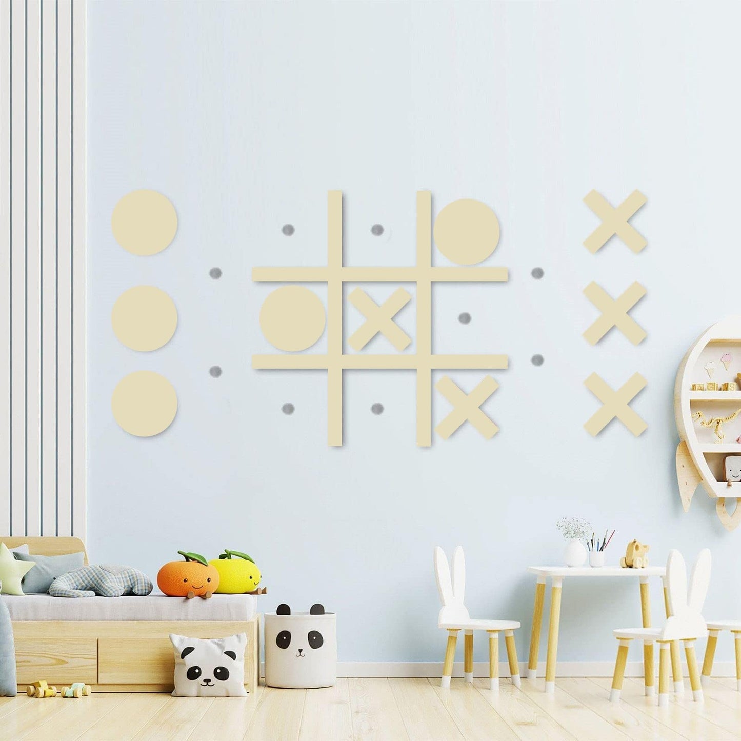 DUOLIYBC Magnetic Tic Tac Toe Wall-Mount Game – Family-Friendly Wall Decor and Indoor Party Fun