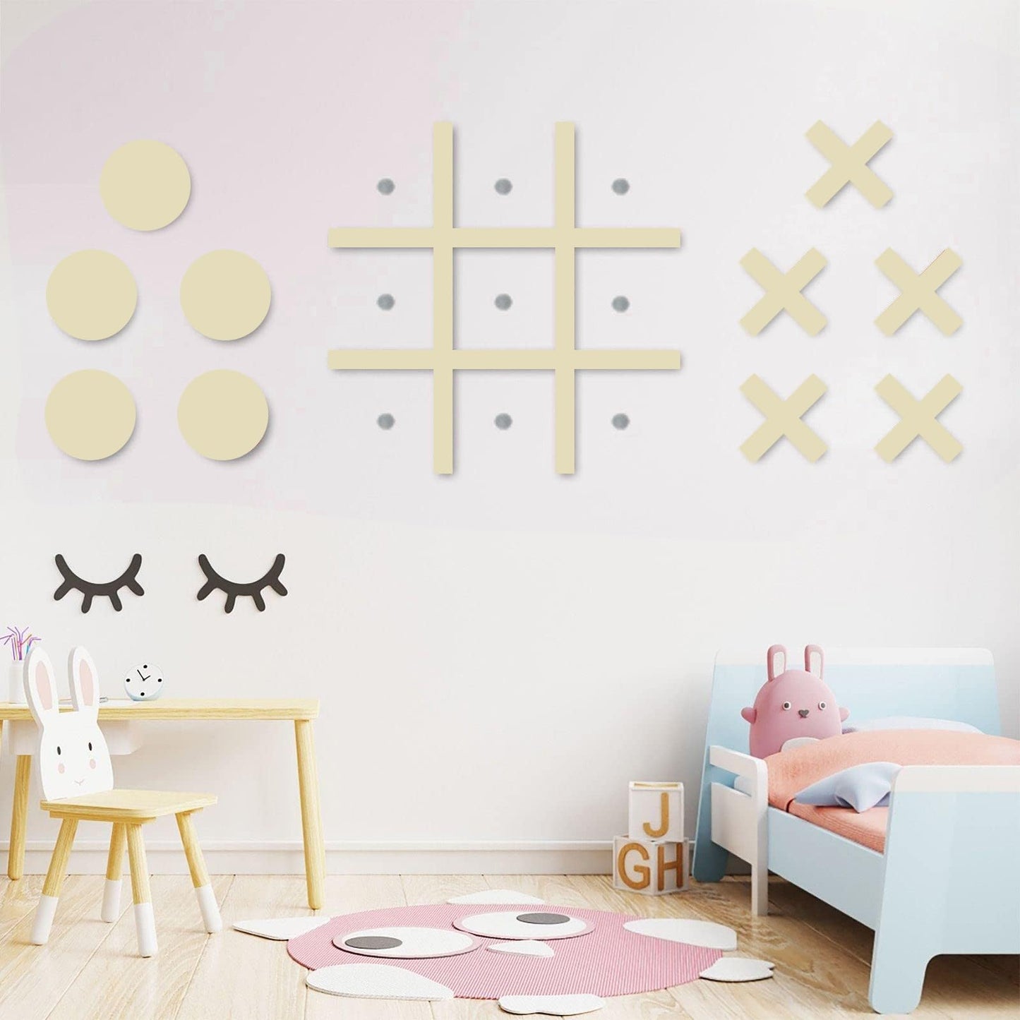 DUOLIYBC Magnetic Tic Tac Toe Wall-Mount Game – Family-Friendly Wall Decor and Indoor Party Fun