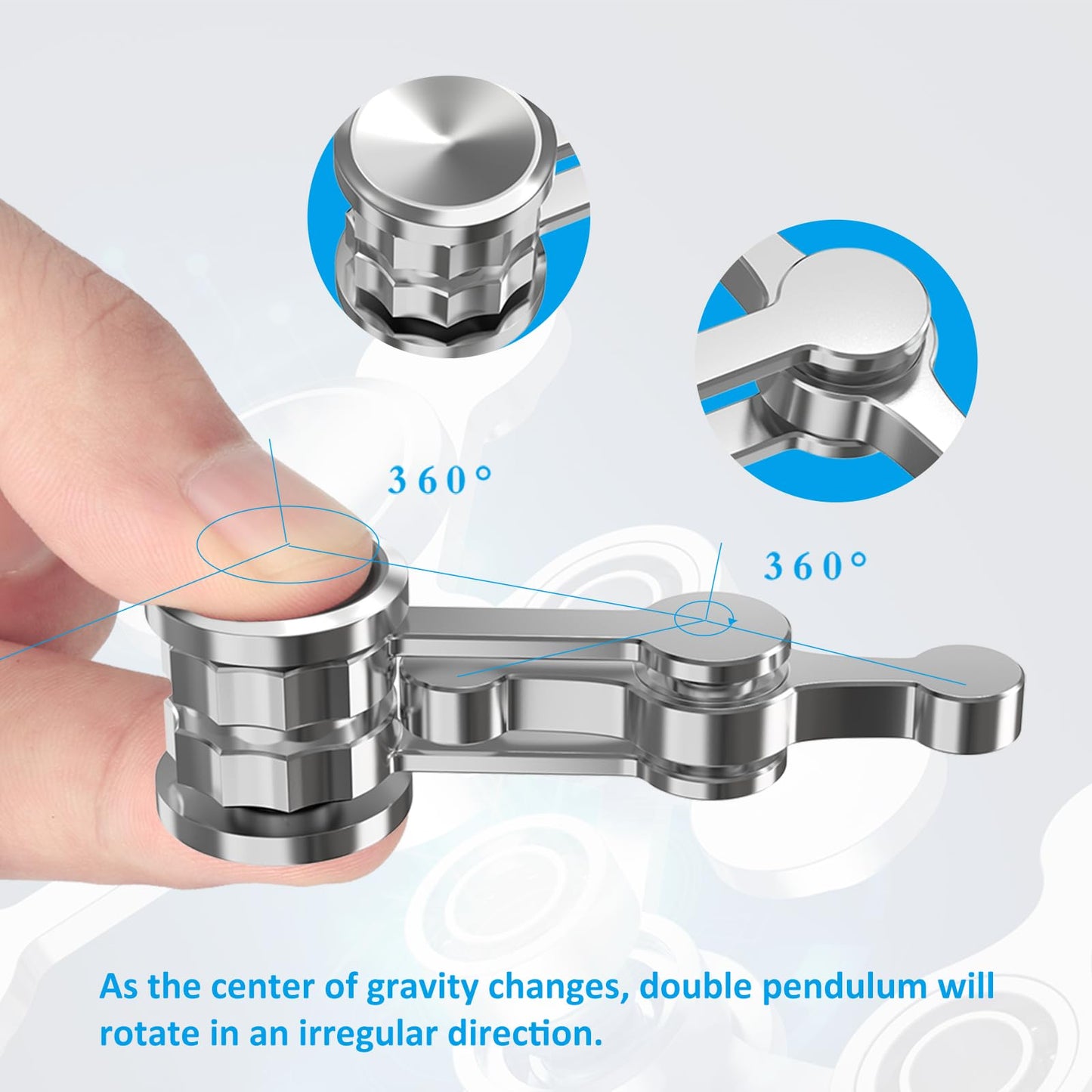 Duomishu Fidget Spinner — Double Pendulum Chaos Theory Toy for Focus & Stress Relief