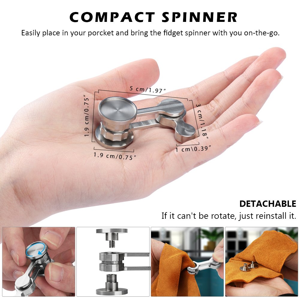 Duomishu Fidget Spinner – Ultra Durable Stainless Steel Focus Toy