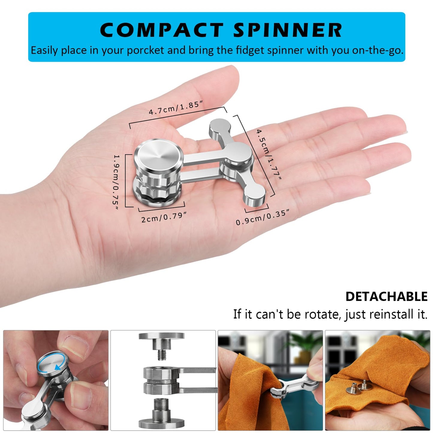 Duomishu Fidget Spinner — Double Pendulum Chaos Theory Toy for Focus & Stress Relief