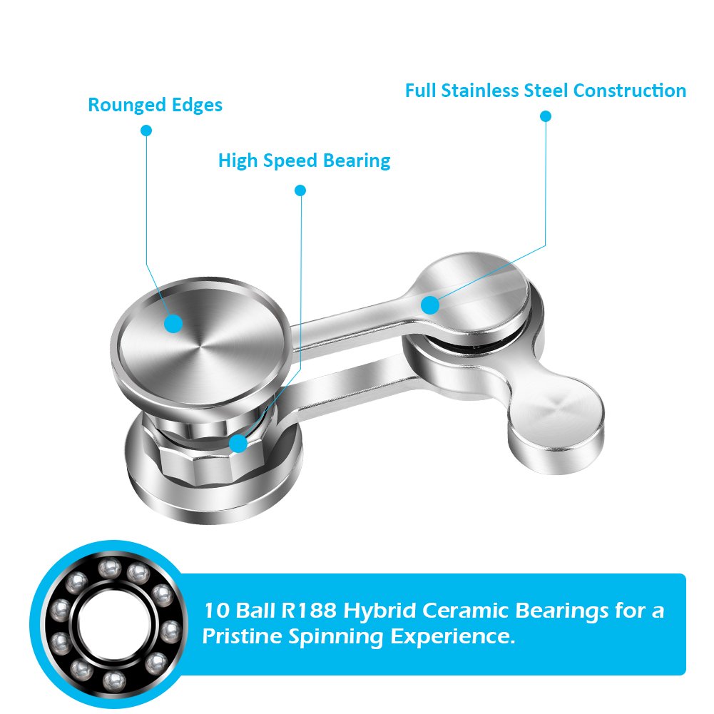 Duomishu Fidget Spinner – Ultra Durable Stainless Steel Focus Toy