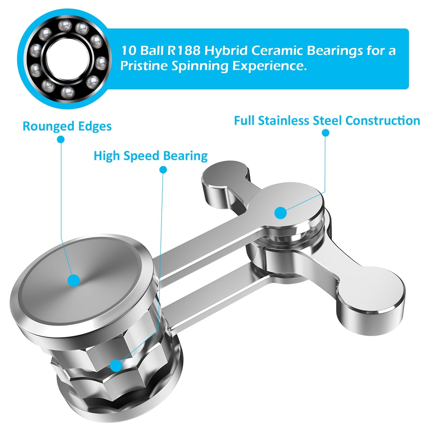 Duomishu Fidget Spinner — Double Pendulum Chaos Theory Toy for Focus & Stress Relief