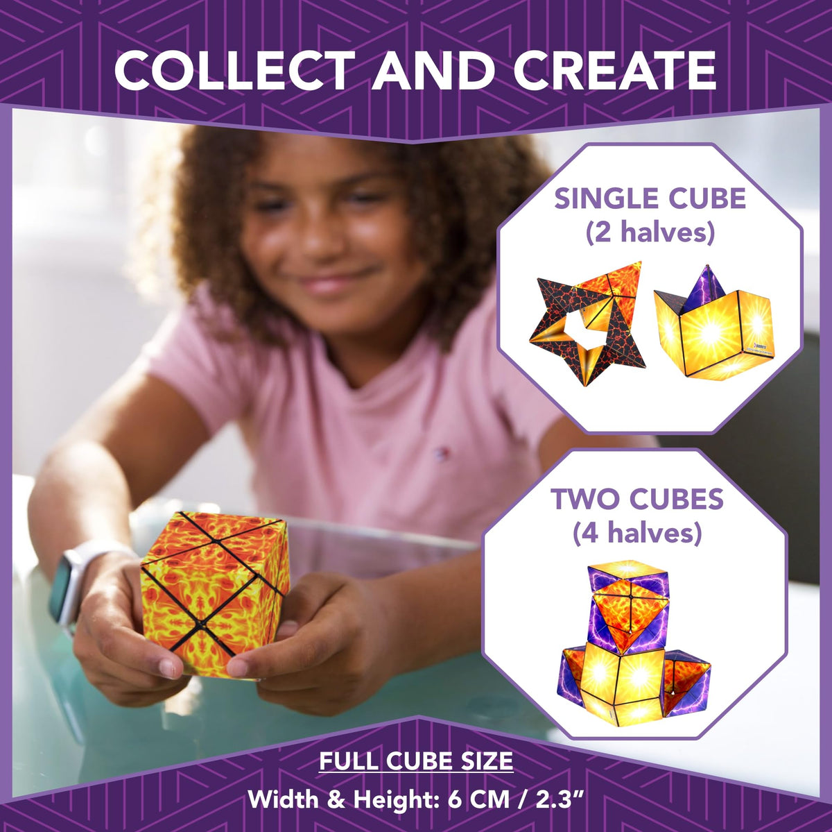 Duomoto Magnetic Transforming Cube — 100+ Shapes, 96 Magnets | Fun in Motion Toys