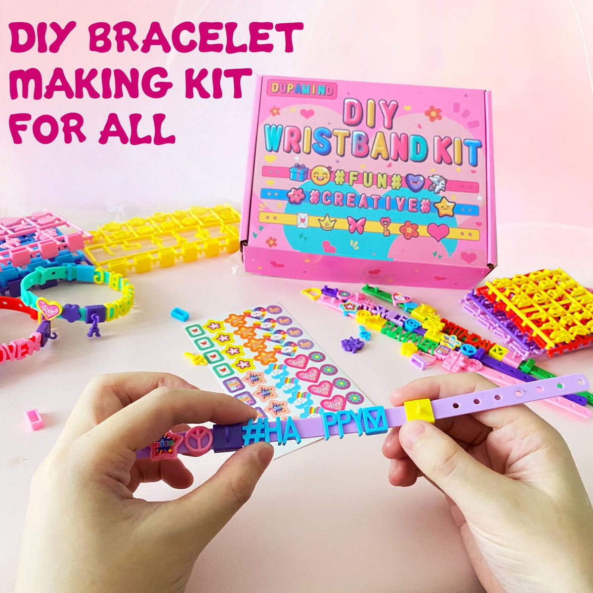 Dupamind DIY Friendship Bracelet Kit for Girls – Ages 5-12