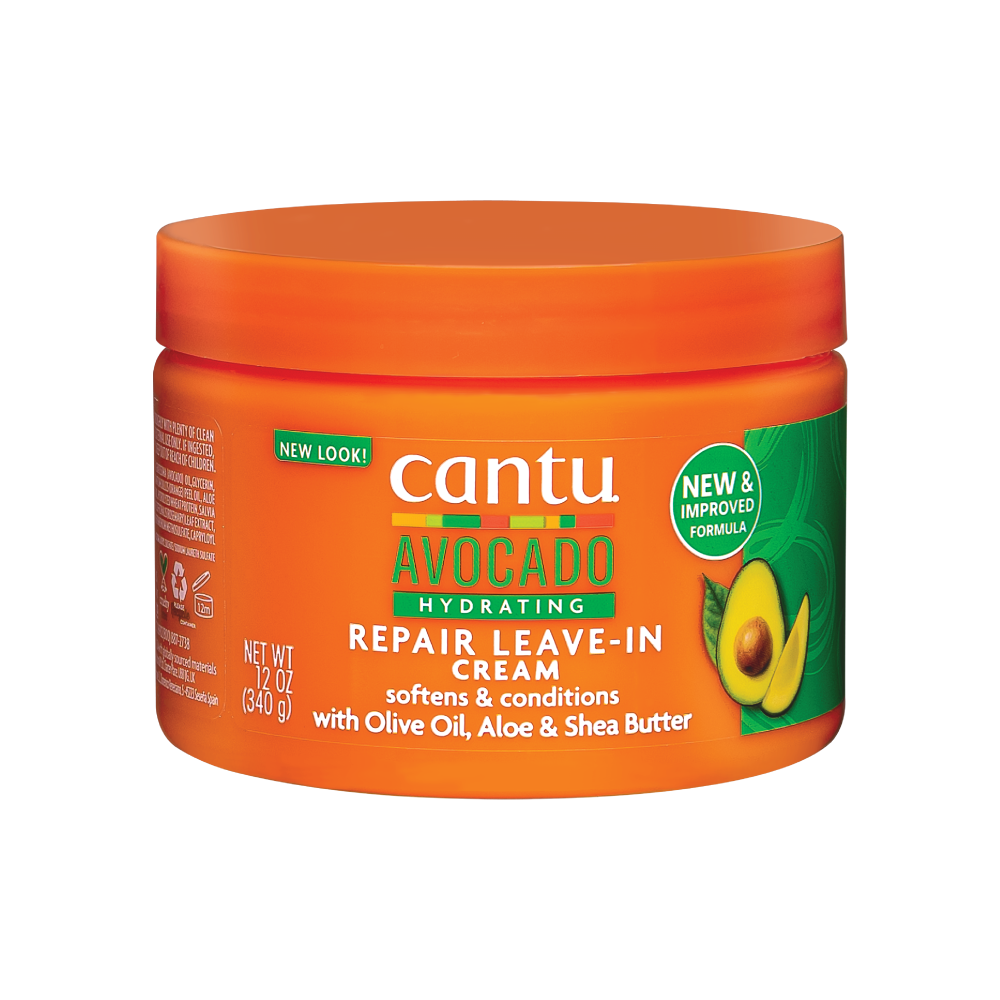 Cantu Avocado Leave-In Cream 12 oz / 340 gm - For Damaged, Dry & Curly Hair