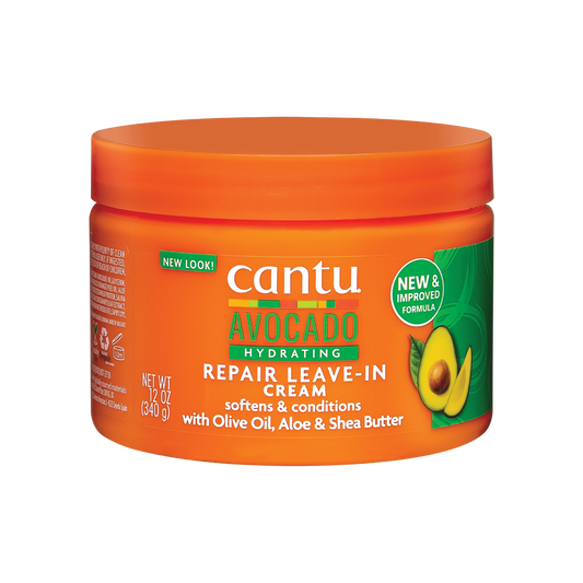 Cantu Avocado Leave-In Cream 12 oz / 340 gm - For Damaged, Dry & Curly Hair