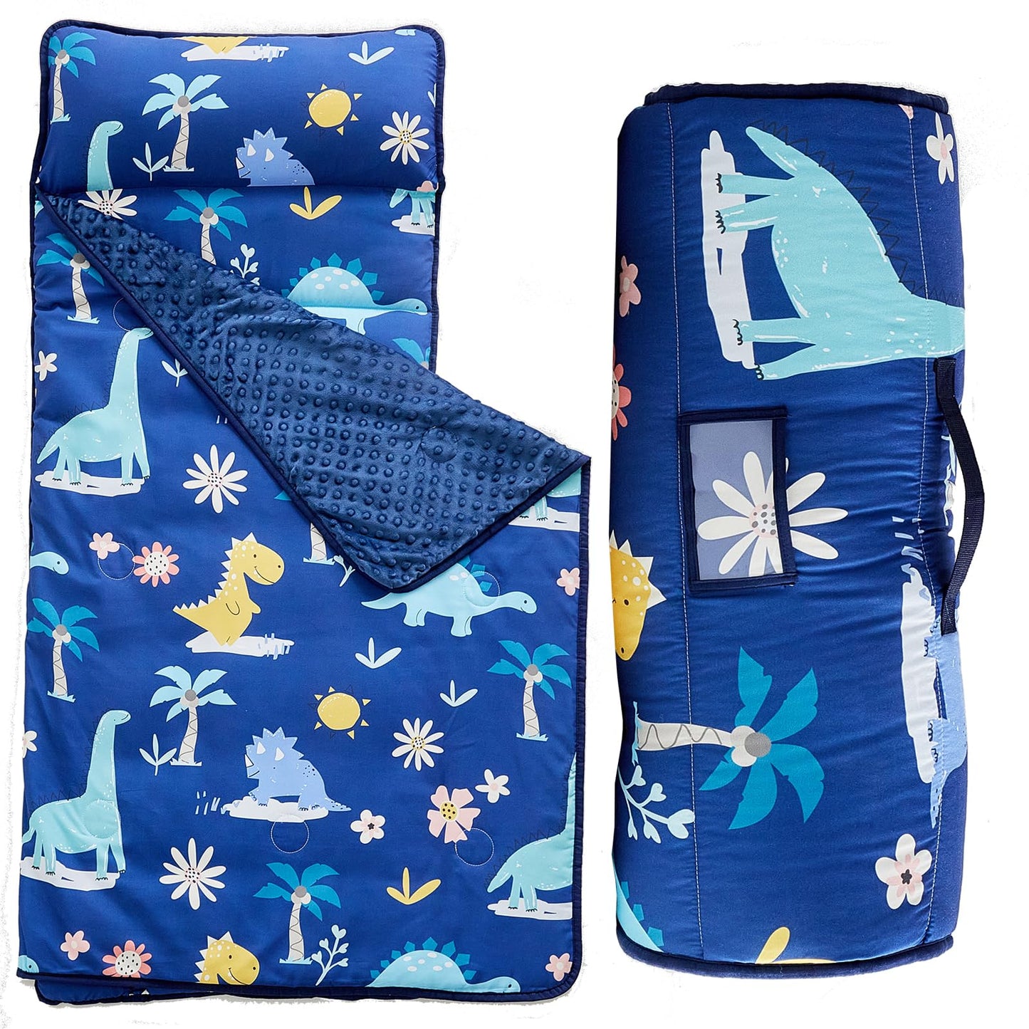 DuShow Toddler Nap Mat with Pillow and Fleece Blanket – Ultra-Soft Portable Sleep Mat