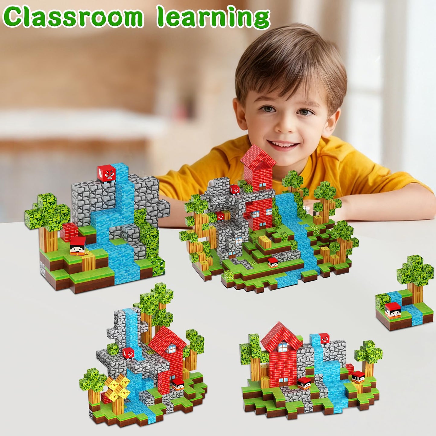DUSH PACE Magnetic Building Blocks – 120 Pcs STEM Toy Set for Kids 3-12 with Storage Bag