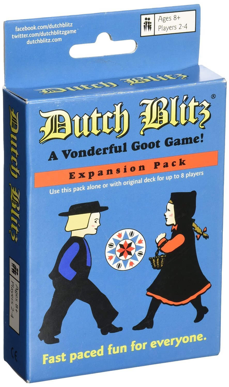 Dutch Blitz Blue Expansion Pack — Play 2-8 Players with 4 New Colors