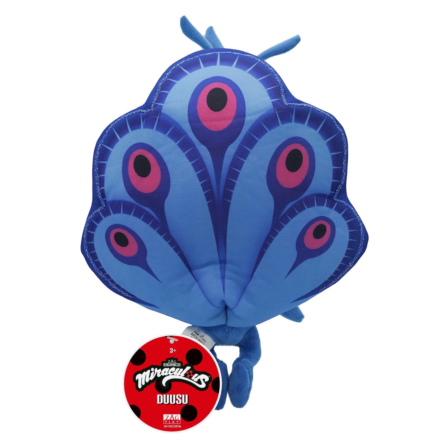 Miraculous Kwami Mon Ami Plush Toy – Duusu the Peacock, 9-Inch Collectible Plush | Ladybug & Cat Noir | Gift for Kids & Collectors