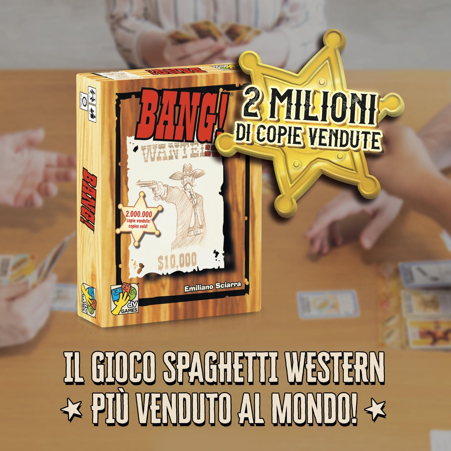 dV Giochi DA VINCI Bang 4th Edition – Wild West Card Game for 4-7 Players