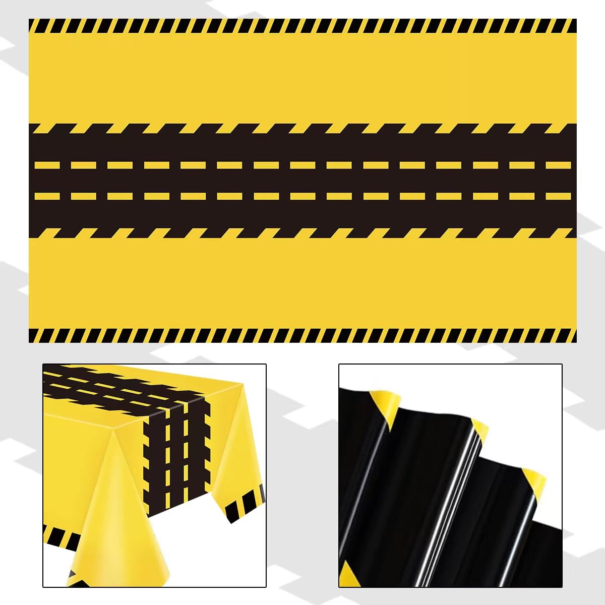 Dvaorc 4 Pack Construction Tablecloths - Rectangle 51x86 Inch Dump Truck Birthday Table Covers