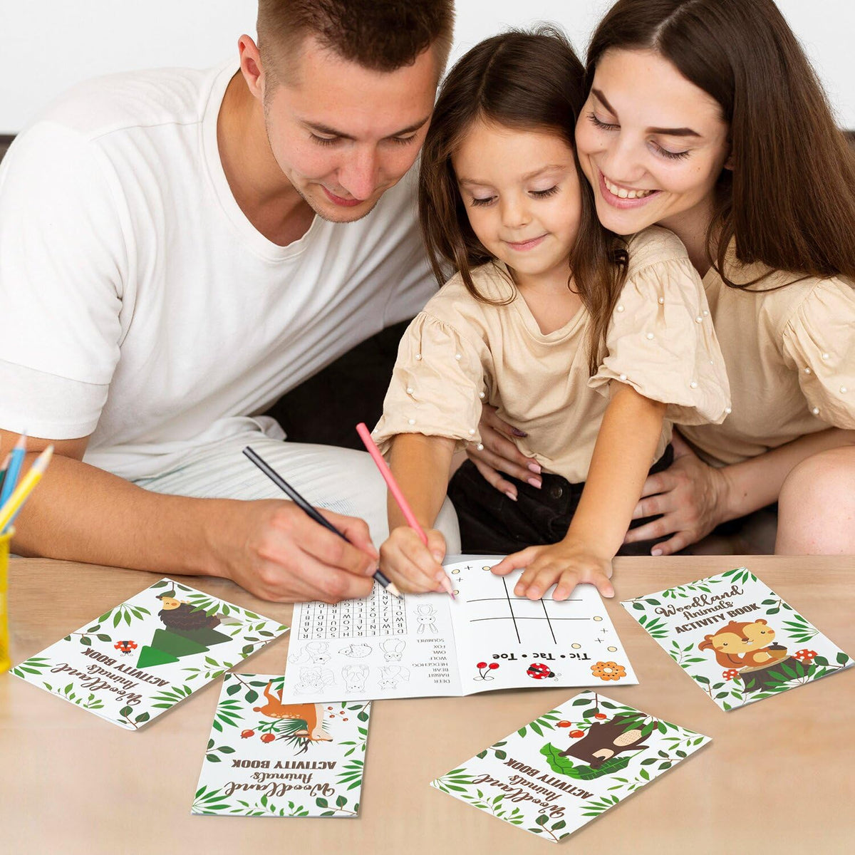 Dvbonike 24-Pack Woodland Animals Activity Books for Kids | Mini Coloring & Games