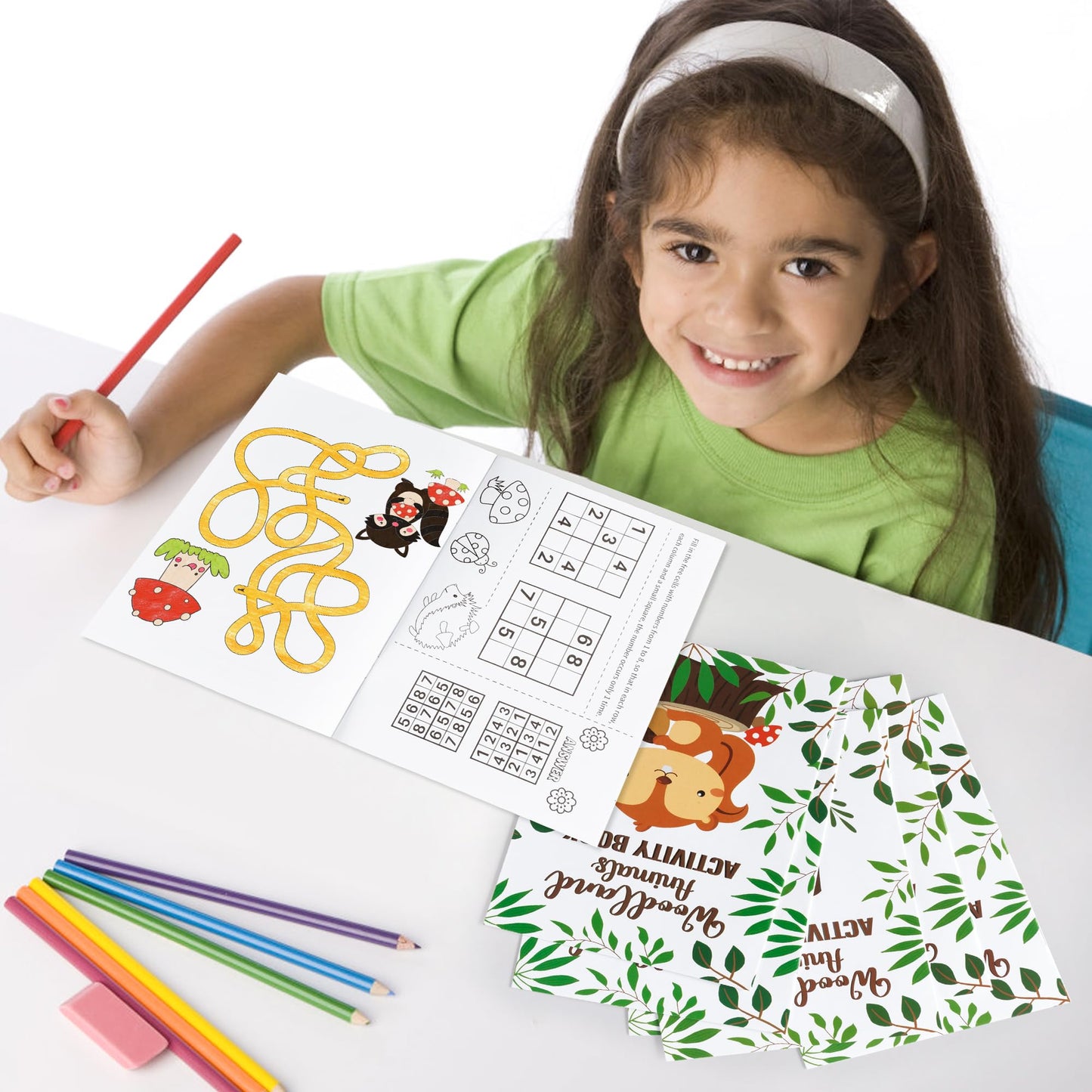Dvbonike 24-Pack Woodland Animals Activity Books for Kids | Mini Coloring & Games