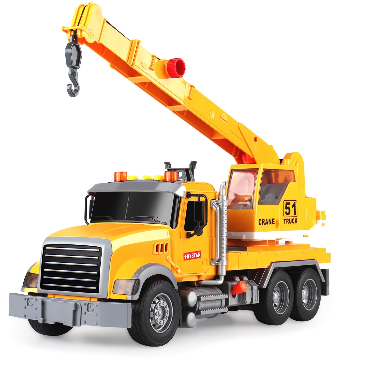 Dwi Dowellin Construction Crane Truck Toy with Lights & Sounds – for 3-Year-Olds