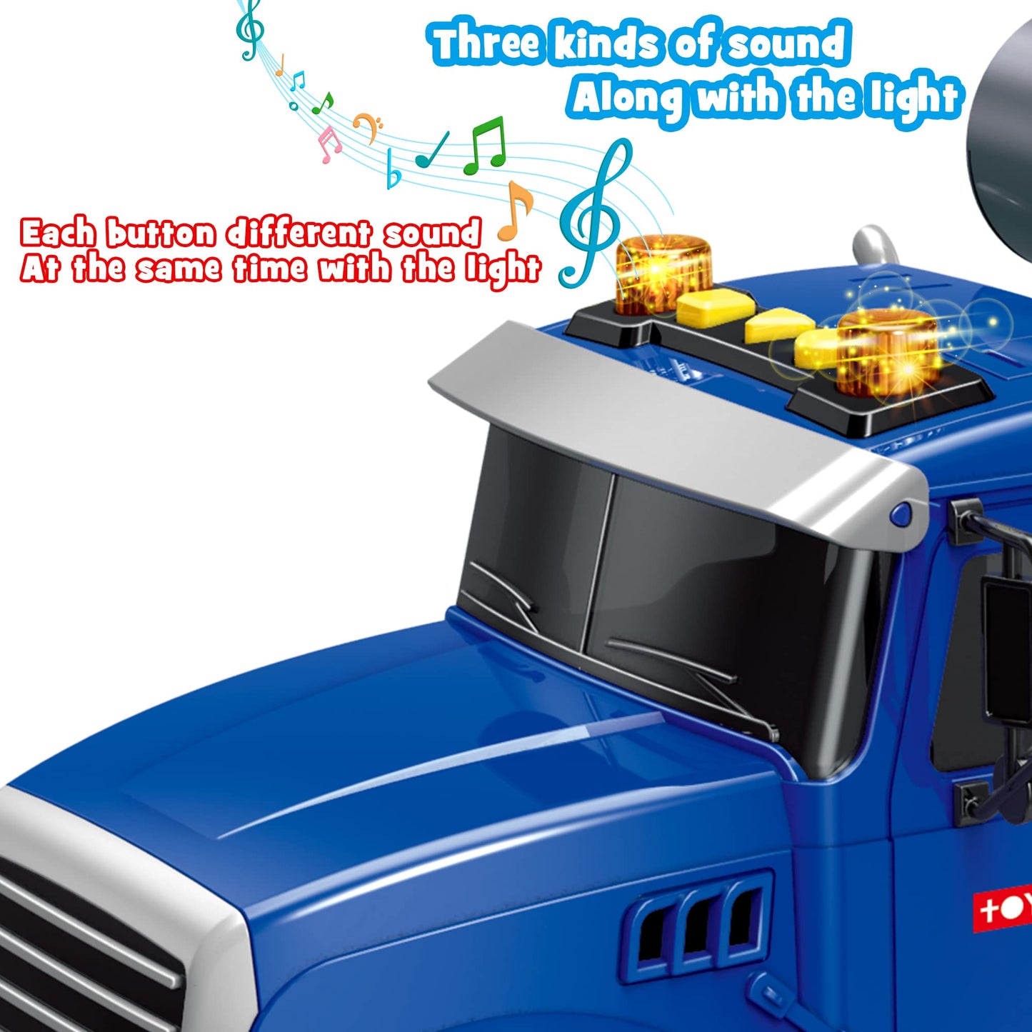Dwi Dowellin Toddler Trucks: Big Cement Mixer with Lights & Sounds