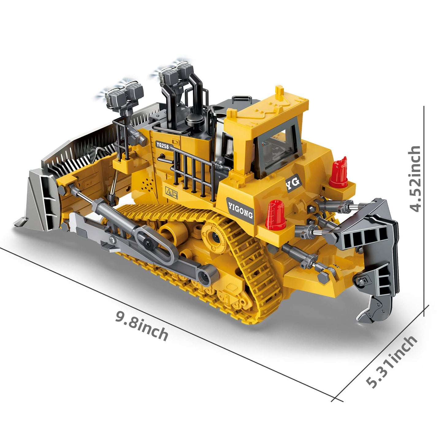 Dwi Dowellin RC Bulldozer Toy for Boys – Realistic 2.4GHz Construction Truck