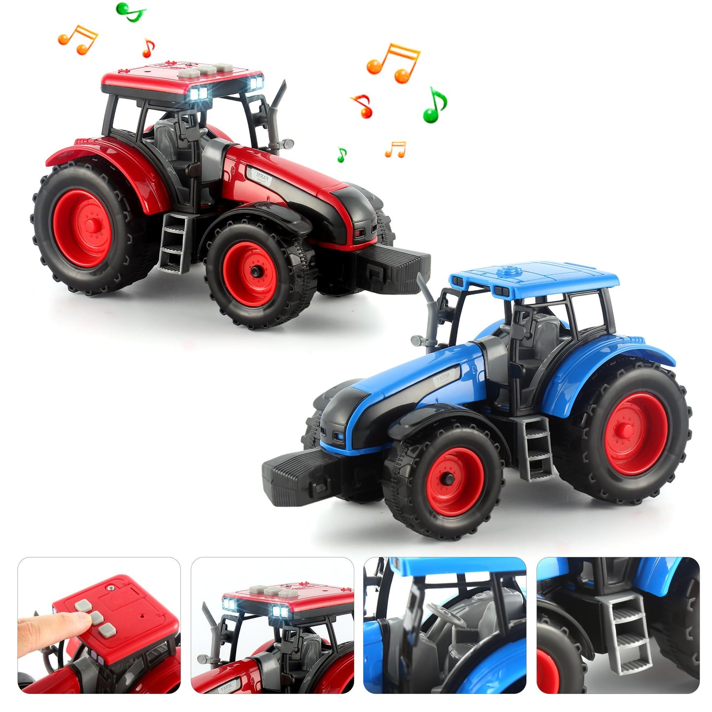 Dwi Dowellin Large Flatbed Semi Truck Toy – 3-in-1 Farm Vehicles for Kids 1–6
