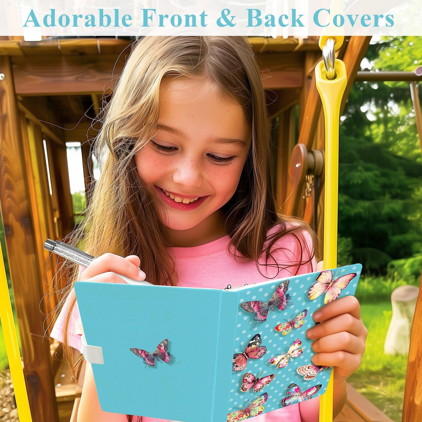 DWIYITTN Butterflies Journal for Girls | 192-Page Hardcover Diary with Pen & Magnetic Closure