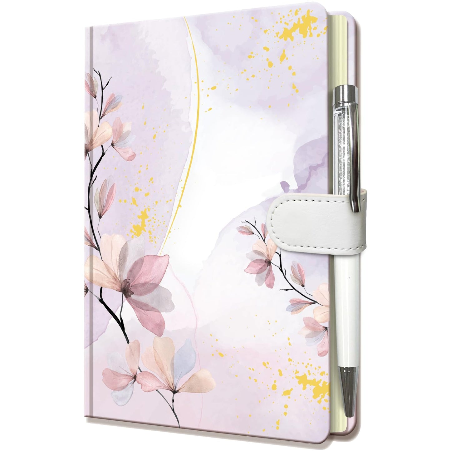 DWIYITTN Floral Journal for Girls – 192-Page Hardcover Diary with Magnetic Closure & Pen