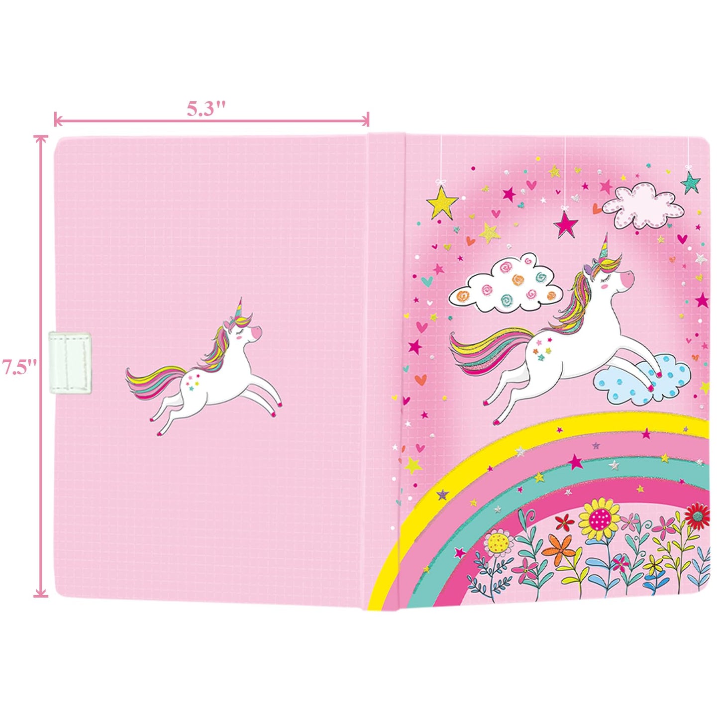 DWIYITTN Unicorn Journal for Girls — 192 Pages, Hard Cover, Magnetic Closure, Pen Included