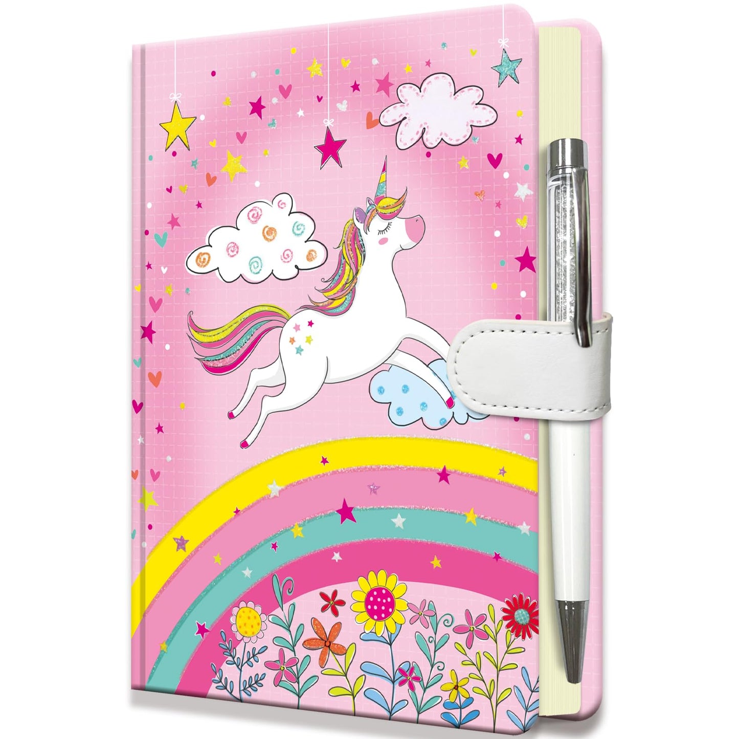 DWIYITTN Unicorn Journal for Girls — 192 Pages, Hard Cover, Magnetic Closure, Pen Included