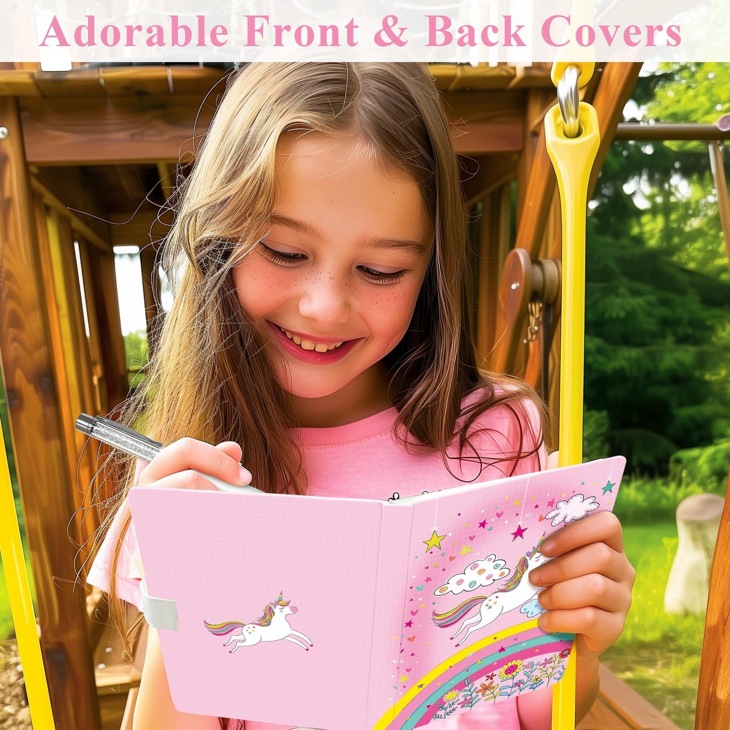 DWIYITTN Unicorn Journal for Girls — 192 Pages, Hard Cover, Magnetic Closure, Pen Included