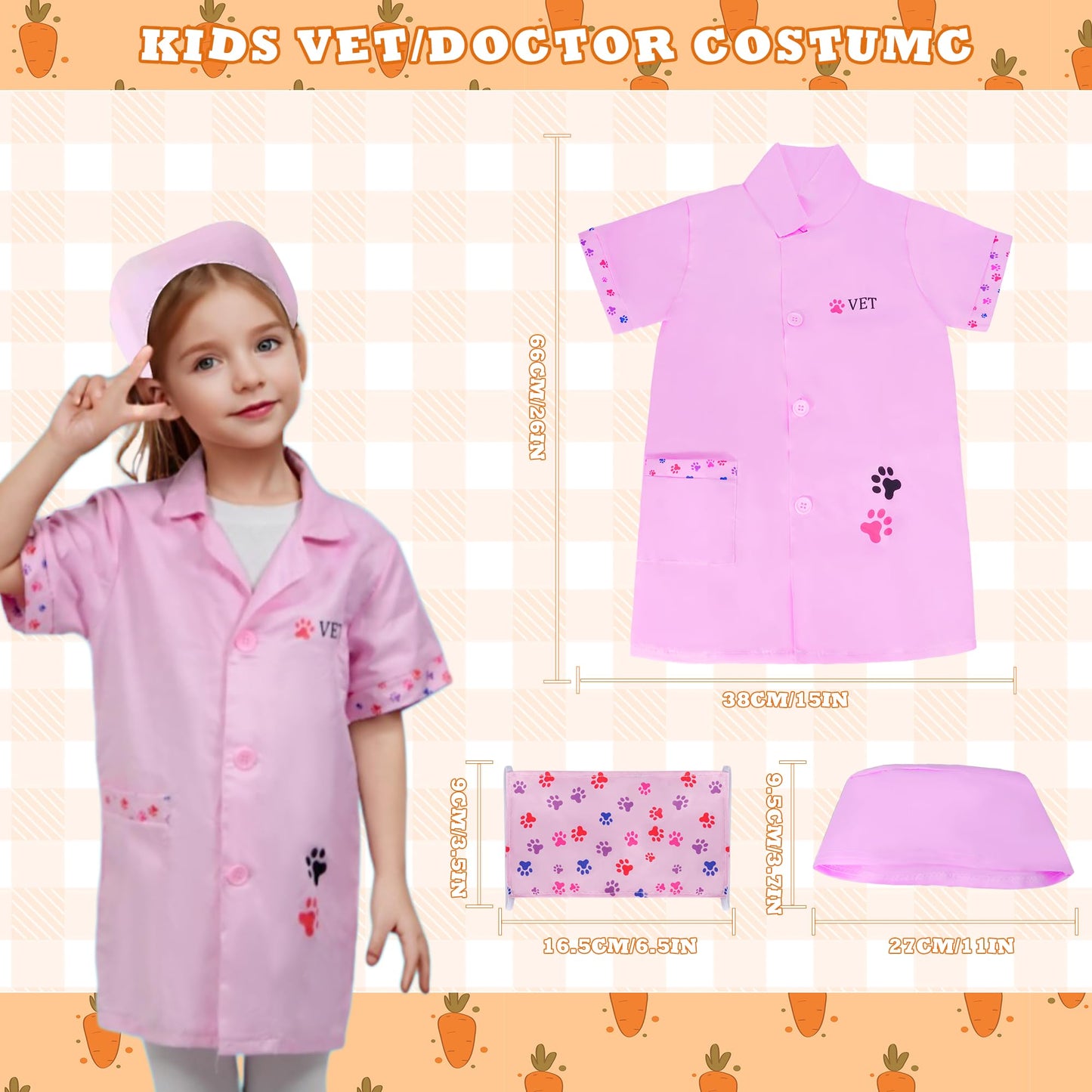 DWMTGS Doctor Kit for Girls – Pretend Play Doctor Set with Bunny Toy (Ages 3-6)