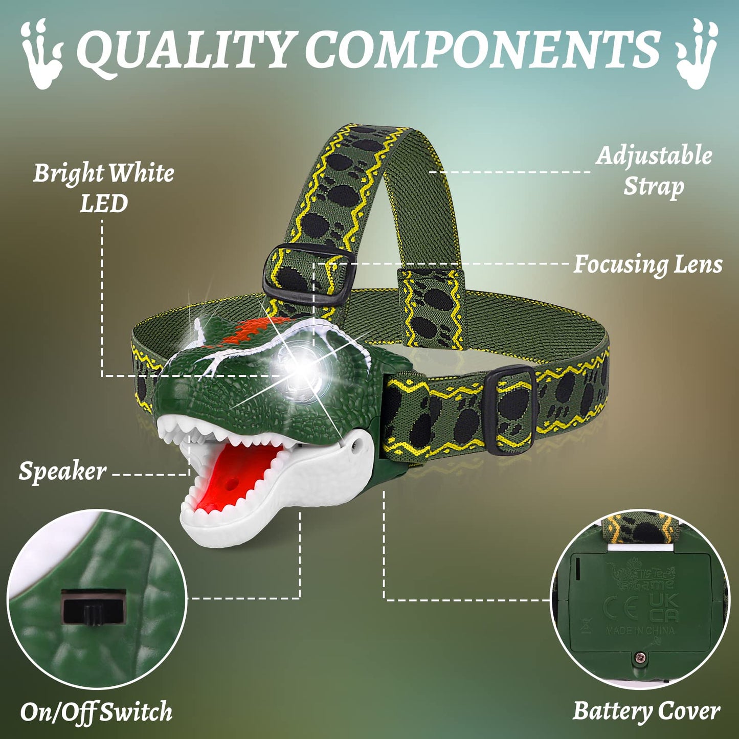 DX DA XIN Dinosaur Headlamp T-Rex – Kids LED Headlamp for Camping & Toys